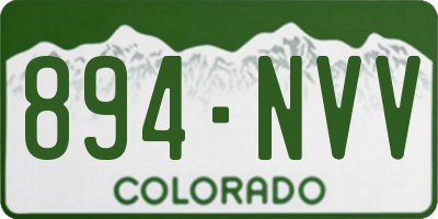 CO license plate 894NVV