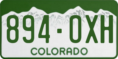 CO license plate 894OXH