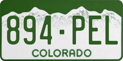CO license plate 894PEL