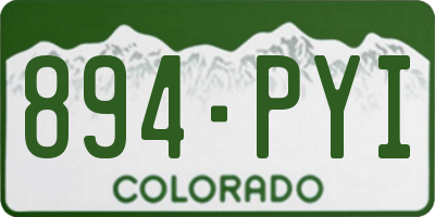 CO license plate 894PYI