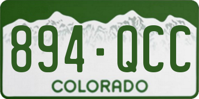 CO license plate 894QCC