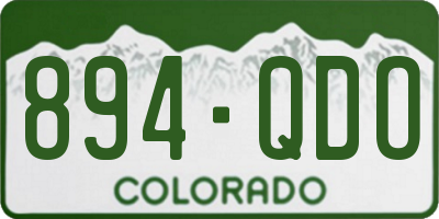 CO license plate 894QDO
