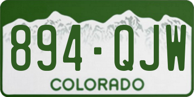 CO license plate 894QJW