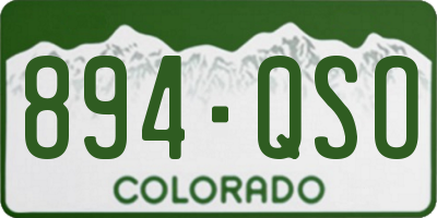 CO license plate 894QSO