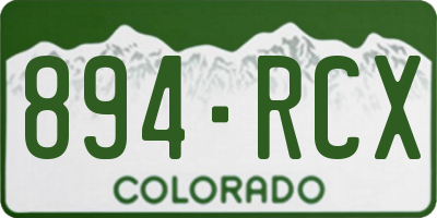 CO license plate 894RCX