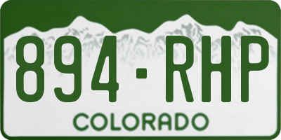CO license plate 894RHP