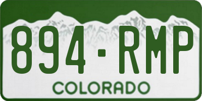 CO license plate 894RMP