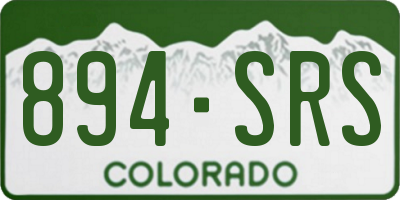 CO license plate 894SRS