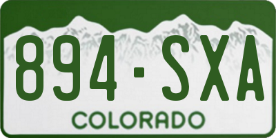 CO license plate 894SXA