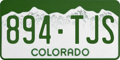 CO license plate 894TJS