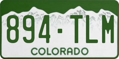 CO license plate 894TLM