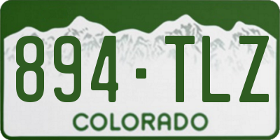 CO license plate 894TLZ