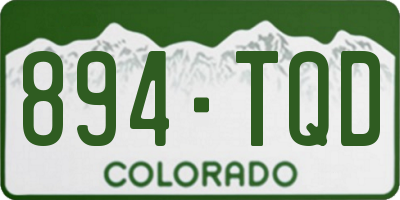 CO license plate 894TQD