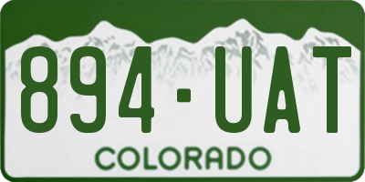 CO license plate 894UAT