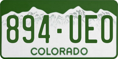 CO license plate 894UEO