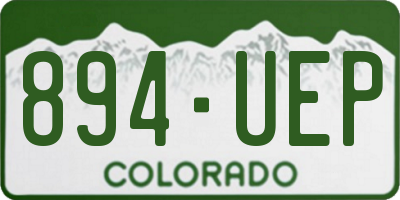 CO license plate 894UEP