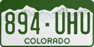 CO license plate 894UHU