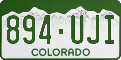 CO license plate 894UJI
