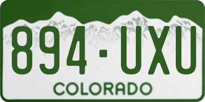 CO license plate 894UXU