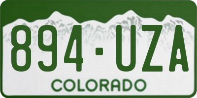 CO license plate 894UZA