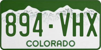 CO license plate 894VHX