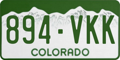 CO license plate 894VKK