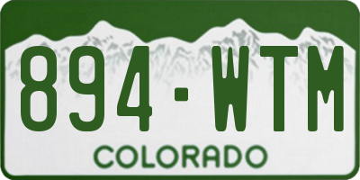 CO license plate 894WTM