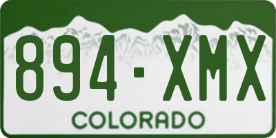 CO license plate 894XMX