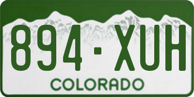 CO license plate 894XUH