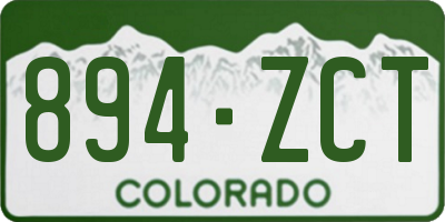 CO license plate 894ZCT