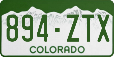 CO license plate 894ZTX