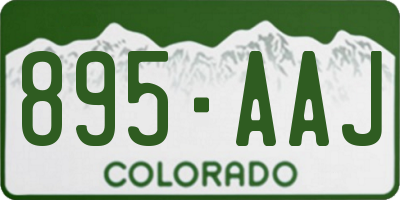CO license plate 895AAJ