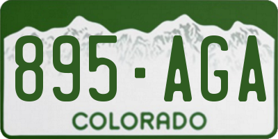 CO license plate 895AGA