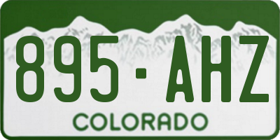 CO license plate 895AHZ