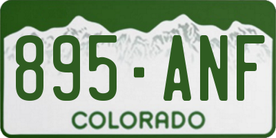 CO license plate 895ANF