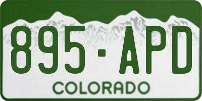 CO license plate 895APD