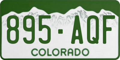 CO license plate 895AQF