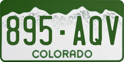CO license plate 895AQV