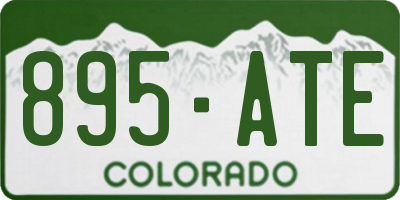 CO license plate 895ATE