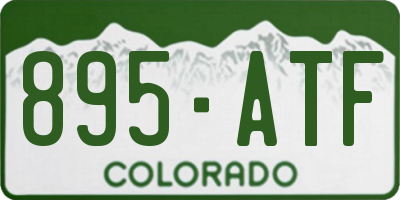 CO license plate 895ATF