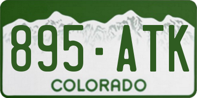 CO license plate 895ATK