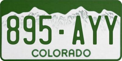 CO license plate 895AYY