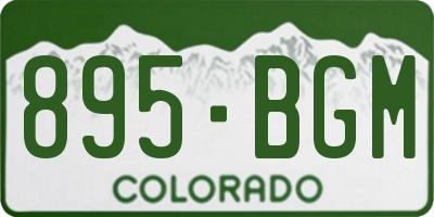 CO license plate 895BGM