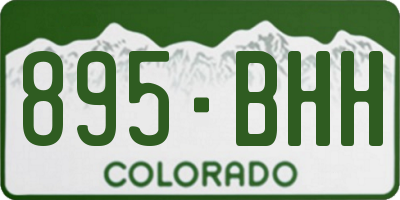 CO license plate 895BHH