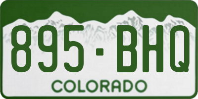 CO license plate 895BHQ