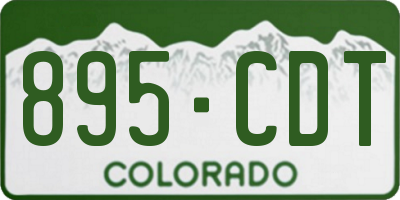 CO license plate 895CDT