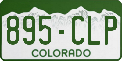 CO license plate 895CLP