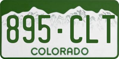 CO license plate 895CLT
