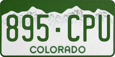 CO license plate 895CPU