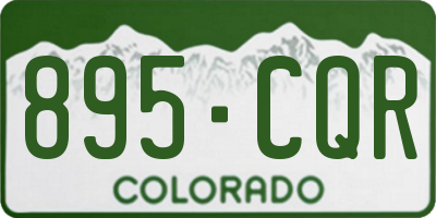 CO license plate 895CQR